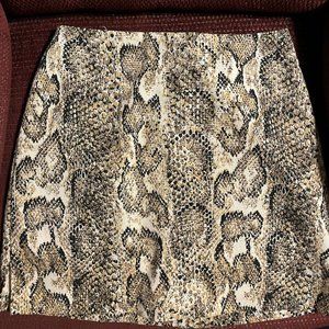 Snakeskin Print Miniskirt - Size 3 Junior